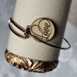 Alex & Ani "Love" Medallion Bracelet